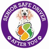 カーサイン 高齢者マーク SENIOR SAFE DRIVER イングリッシュセター ステッカー シール 直径13cm 肉球 日本製 車