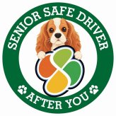 カーサイン 高齢者マーク SENIOR SAFE DRIVER イングリッシュコッカースパニエル ステッカー シール 直径13cm 肉球 日本製 車