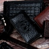 クロコダイル 本革 ワニ ベルト ステンレス 留め具 バックル付き クラウン ホーンバック テイル 一枚物 牛革 フルグレインレザー 専用ボックス 無料ラッピング