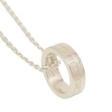 【レーザー刻印対応】【15文字まで刻印◎】ペアネックレス シルバー アクセサリー 名入れ ホワイトダイヤモンド ブラックダイヤモンド ジルコニア エタニティ ペンダント メンズ レディース