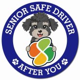 カーサイン 高齢者マーク SENIOR SAFE DRIVER シュナプー マグネット 強力 直径13cm 肉球 日本製 車 ステッカー