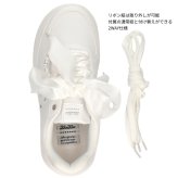 厚底スニーカー レディース ジュニア ガールズ 女の子 靴 厚底リボンガーリースニーカー リボン サテン チャーム 2WAY 厚底 軽量 ガーリー 韓国風 KewKew 2464 キューキュー