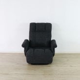高座椅子 ミュート 回転式 リクライニング 完成品 ポケットコイル 標準・ワイド ブラック・アイボリー W68xD58-102xH93cm座面高35cm折畳み時:W68 座椅子 リクライニングチェア パーソナルチェア 肘付き ブラック アイボリー