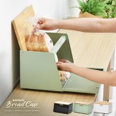 波形ブレッドケース ONBC-0067 斜めタイプ キッチン収納 スパイスラック マグネット パンケース キャニスター ストッカー 上開き 前開き 両開き ブレッドケース ブラック ホワイト キッチン収納 木製 北欧 バンブー 竹製 トースター おしゃれ すっきり 収納