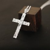 ハワイアンジュエリー シルバー ペンダント トップ 刻印 無料 誕生石入れ可 ラージクロス縦42mm×横29mm ロング シルバー925 ネックレス チェーン別売 ペンダントヘッド メール便 メンズ レディース 誕生日 プレゼント ハロウィン 【品番：SP2533】