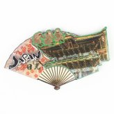 木製フレームマグネット 日光（扇子） 立体マグネット 3D お土産 日本 土産 souvenir JAPAN Magnets ご当地 外国人 スーベニア ジャパン