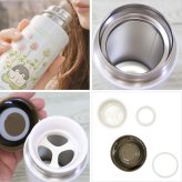 コウペンちゃん ステンレスボトル 300ml シロツメクサ 0.3L 572-001 572-002 保温保冷 真空二重 魔法瓶 水筒 ボトル クローバー 春 スクリューボトル