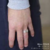 オーダーメイド ハワイアンジュエリー リング 刻印 無料 誕生石入れ可 1号～27号 シルバー925 極太リング 幅広リング 幅8mm ギフト対応可 結婚指輪 指輪 オーダーメード メンズ レディース 誕生日 プレゼント【品番：KJSR-120】