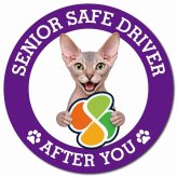 カーサイン 高齢者マーク SENIOR SAFE DRIVER ドンスコイ マグネット 強力 直径13cm 肉球 日本製 車 ステッカー