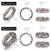 ペアリング 2本セット 金属アレルギー対応 指輪 純チタン ハワイアンジュエリー リング 刻印 無料 誕生石入れ可 29号まで 幅約3.5mm 幅約5.5mm ギフト対応可 大きいサイズ つけっぱなし 変色しない 金アレ対応 プレゼント ハロウィン 【品番：TIR201-TIR202P】