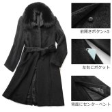 アルパカ コート ロングコート レディース スーリーアルパカ フォックスファー 日本製 入学式 入園式 卒入学 9号 11号 13号 ブラック 軽量 軽い ロング丈 秋 冬 アウター 卒業式 卒園式 ギフト プレゼント 6F (02000186r)