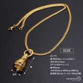 ステンレス ベルネックレス クレーン 鐘 ペンダントネックレス メンズネックレス 音が鳴る ゴールド 18KGP シルバー アンティーク ダブル喜平 長さ3サイズ 唐草 アラベスク 男性 金属アレルギー対応