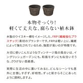 バレル型プランター frp製 小 2個 EBP-24-2P-DBR 直径24 高さ17 8号 軽量 アンティーク 円形 樽型 深型 植木鉢 鉢 グラスファイバー プランターカバー ガーデン おしゃれ 庭 ベランダ 屋外 家庭菜園 新生活