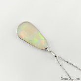 オパール ネックレス 2.344ct ダイヤモンド プラチナ Pt900 ペンダント シンプル エレガント 上品 レディース 宝石 ダイヤ 一粒 一石 ジュエリー 10月 誕生石 プレゼント