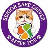 カーサイン 高齢者マーク SENIOR SAFE DRIVER エキゾチックショートヘア マグネット 強力 直径13cm 肉球 日本製 車 ステッカー