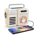 RELAX マルチレトロラジオ RE096-01 RE096-03 ラジオ 防災 ライト アラーム モバイルバッテリー 時計 スピーカー レトロ 雑貨 アンティーク レトロブラック