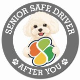 カーサイン 高齢者マーク SENIOR SAFE DRIVER マルプー マグネット 強力 直径13cm 肉球 日本製 車 ステッカー