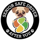 カーサイン 高齢者マーク SENIOR SAFE DRIVER チワパグ ステッカー シール 直径13cm 肉球 日本製 車