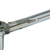 プラダ PRADA サングラス アジアンフィット アイウェア スクエア 0PRA21SF 19T175 55 メンズ レディース ユニセックス アズール(クリア)+ダークグレーフラッシュシルバー