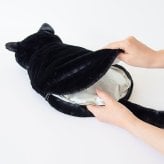 あったか 湯たんぽ ヌクヌク ネコ ブラック nuku2 蓄熱式 エコ 湯たんぽ かわいい湯たんぽ 冬ギフト