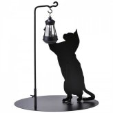 ソーラーライト 屋外 ガーデンライト 猫 シルエット 庭 おしゃれ 防雨 LED オブジェ 自動点灯 玄関 エントランス 雑貨 置き型 置物 センサーライト ギフト プレゼント SI-1961-800 セトクラフト