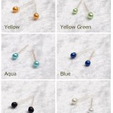 まち針みたいなカラフル樹脂ピアス[2mm] 金属アレルギー対応 シリコン キャッチ ポスト 全10色 【全品1個ずつバラ売り】 （樹脂 プチ ミニ かわいい 小さい シンプル） プレゼント