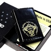 ZIPPO ライター オロビアンコ 限定30個生産 30周年記念 ジッポ 本革巻き ブラック ブランド 牛革 Orobinco レザー 皮 ロゴ かっこいい イタリア 黒 ミラノ プレゼント ギフト