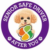 カーサイン 高齢者マーク SENIOR SAFE DRIVER トイプードル ステッカー シール 直径13cm 肉球 日本製 車