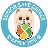 カーサイン 高齢者マーク SENIOR SAFE DRIVER ポメ柴 ステッカー シール 直径13cm 肉球 日本製 車
