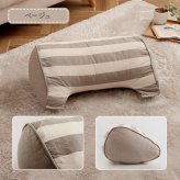 クッション 寄りかかり 日本製 オーガニックコットン 綿100% ボーダー 洗える 背もたれ 約55×35×25cm 新生活