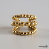 ステンレス つぶつぶ 3連イヤーカフ シンプル メタルイヤーカフ ライン 重ね付け風 ゴールド 18KGP 片耳1点 可愛い プチプラ 耳の穴不要 痛くない レディース 女性 金属アレルギー対応フェイクピアス ノンホール イヤリング