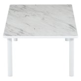 大理石風テーブル オーレ WH 120×60 ホワイト・ブラック 2色展開 ローテーブル センターテーブル リビングテーブル 折りたたみ 省スペース おしゃれ シンプル 新生活 家具 インテリア 不二貿易