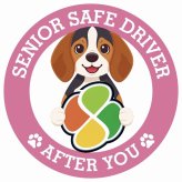 カーサイン 高齢者マーク SENIOR SAFE DRIVER ビーグル ステッカー シール 直径13cm 肉球 日本製 車
