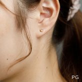 セカンドピアス つけっぱなし k18 k14 18金 猫 ネコ ねこ 軸太0.65mm ポスト9mm レディース シンプル プレゼント