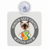 カーサイン 高齢者マーク SENIOR SAFE DRIVER バーマン 車内用 吸盤タイプ 収れん火災防止タイプ 肉球 日本製 車 ステッカー