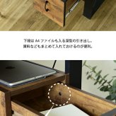 デスク チェア ヴィンテージ風シートがおしゃれなブルックリンスタイルの 。無骨すぎないデザインで男女問わずご使用できます。A4ファイルも収納できる大小2つの引き出し付き。 新生活