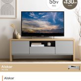 テレビ台 テレビボード ローボード TVボード ラック 棚 AVボード 55インチ 130cm 50型 32V グレー 40 引き出し収納 ロータイプ 大型 スリム 薄型 コンパクト 幅130 一人暮らし ワンルーム 新生活
