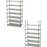 シューズ＆タオル ラックセット(七段×2)（BK） インテリア 漆器 盆 カタログギフト 景品 粗品