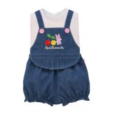 ミキハウス ホットビスケッツ★オーバーオール風スタイ&ブルマ ギフトセット【クリアケース付き】ギフトラッピング　出産祝い　誕生日　お祝い　入園祝い　キッズ服　ベビー服