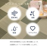 夏ラグ 夏用カーペット 国産 い草ラグ カーペット ブロック調 おしゃれ おすすめ シンプル クッション性 江戸間3畳(約174×261cm）