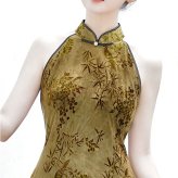 チャイナドレス ロング 通販 チャイナ服 コスプレ ノースリーブ コスプレ衣装 タイトドレス パーティードレス ロングドレス ロング丈 スリット 仮装 ハロウィン 二次会ドレス スタンドカラー レトロモダン イベント衣装 中華服 舞台衣装 タイトシルエット