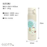送料無料 カピバラさん ワンプッシュボトル 480ml 水筒 ステンレスボトル 大容量 保温 保冷 ワンタッチ ボトル ステンレス