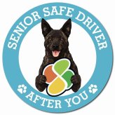 カーサイン 高齢者マーク SENIOR SAFE DRIVER 甲斐犬 マグネット 強力 直径13cm 肉球 日本製 車 ステッカー