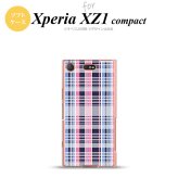 【SO02K】【スマホケース/スマホカバー】【エクスペリア XZ1】SO02K スマホケース Xperia XZ1 Compact SO-02K カバー エクスペリア XZ1 チェックB ピンク青 nk-so02k-tp440【メール便送料無料】