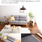 ソファ 座椅子 ー 2人掛け 2P 二人掛け おしゃれ デニム ヴィンテージ ロー コンパクト リビング ファブリック 天然木