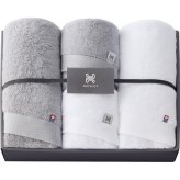 HOTELIST バスタオル フェイスタオル セット [26-0124-134] H-11147 タオルギフト 高級綿 サンホーキンコットン 特注糸 ホテル仕様 5ツ星 上質 ふんわり 吸水肌触り 日本製 ギフト 内祝い 結婚 出産 快気 返礼