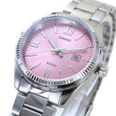箱なし カシオ 腕時計 レディース CASIO ピンク シルバー ローマ数字 5気圧防水 日付 カレンダー 小さめ メタル 海外モデル 逆輸入 シンプル 上品 仕事 通勤 誕生日 プレゼント ギフト 成人 卒業 入学