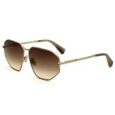 マックスマーラ Max Mara サングラス ノーズパッド UVカット アイウェア スクエア 多角形 ジオメトリック MM0143/S 32F 59 メンズ レディース ユニセックス ゴールド+ブラウングラデーション 海外正規品