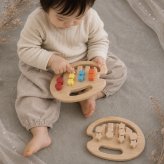 国産ヒノキの指遊びパレット｜全2種類｜指先を使って遊べる木製知育おもちゃ｜出産祝い・誕生日プレゼント