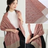 ストール レディース カシミヤ 100% マフラー Filomo ジャガード織り ペイズリー柄 薄手 シアージャガード コンパクトサイス ブランド フィローモ カシミヤストール 軽量 上質 ギフト プレゼント B7 (02000353r)